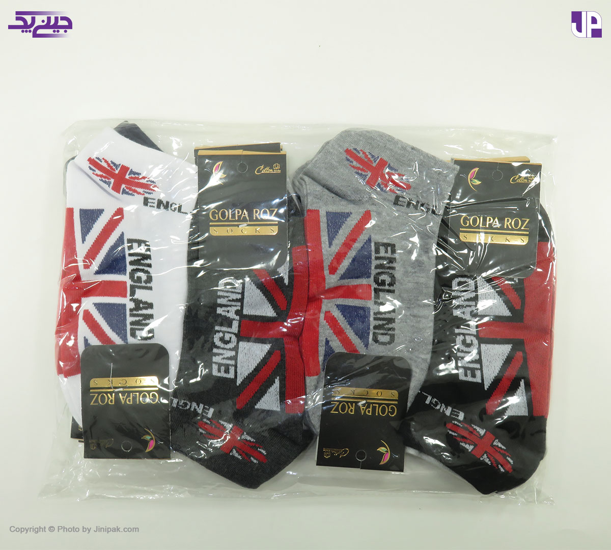 مشخصات، قیمت و خرید عمده جوراب مچی نخی زنانه و مردانه طرح پرچم انگلستان
