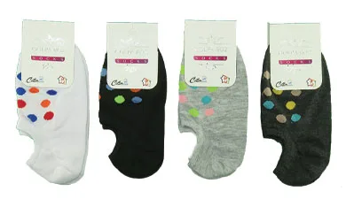 جوراب کتونی زنانه نخ هندی طرح توپی